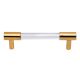 Clear Golden Small Cylinder Glass Door Handles